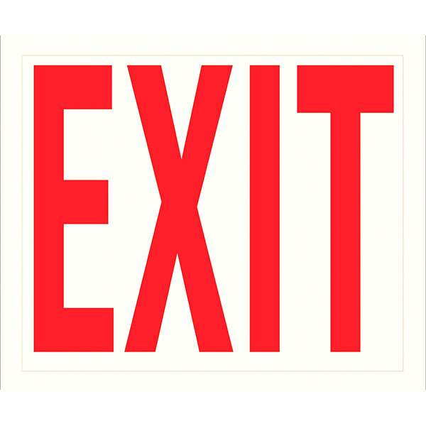 SIGN - EXIT NYC PHOSPHORESCENT 9 X 10 VINYL