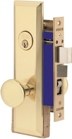 MORTISE LOCK - MARKS #1 RH BRASS