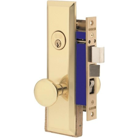 MORTISE LOCK - MARKS #1 LH BRASS