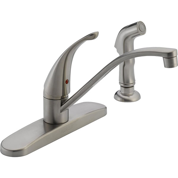 DECK FAUCET - PEERLESS SINGLE HANDLE SPARY