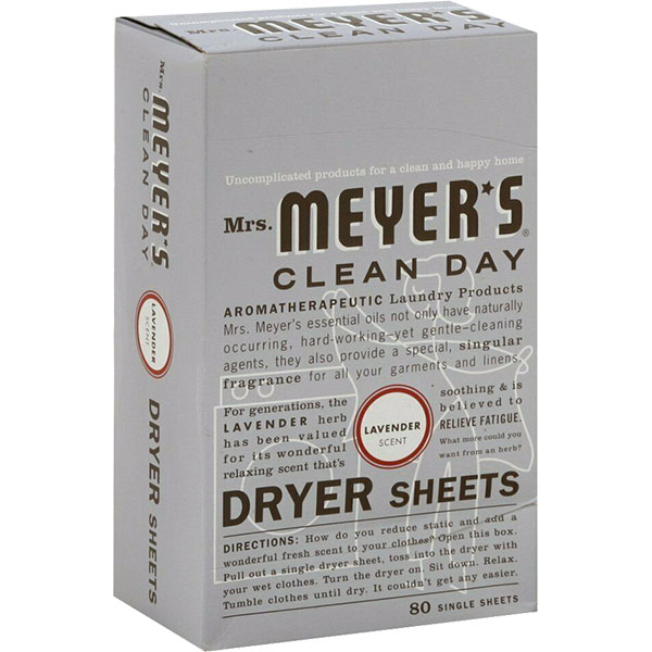 DRYER SHEETS - MRS MEYERS 80 CT