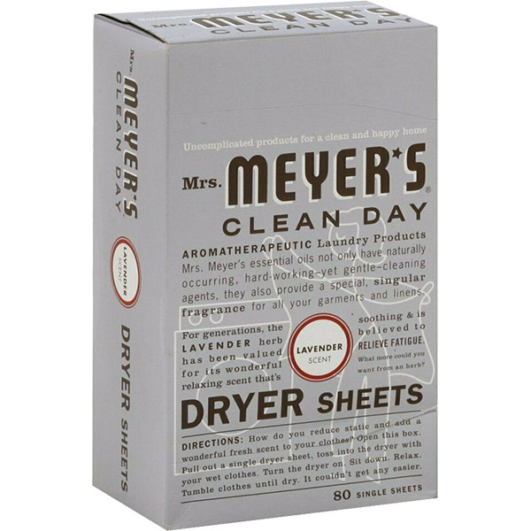 DRYER SHEETS - MRS. MEYER'S 80 CT