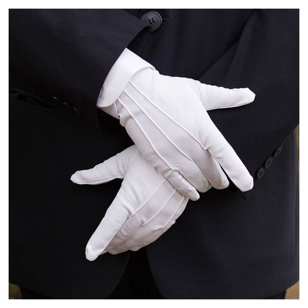 GLOVES - WHT DOORMAN XL TUX SLIP