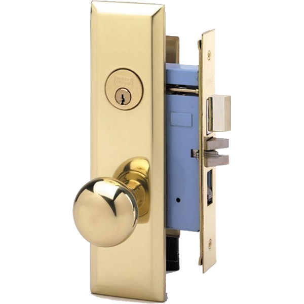 MORTISE LOCK - MARKS #5LH BRASS