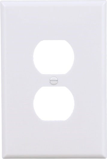 PLATE - OUTLET WHITE METAL JUMBO