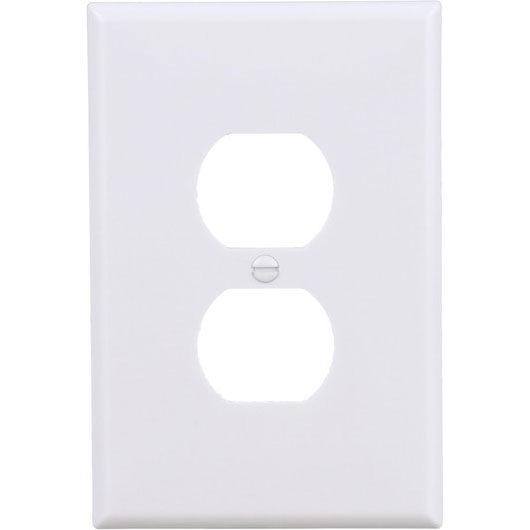 PLATE - OUTLET WHITE METAL JUMBO