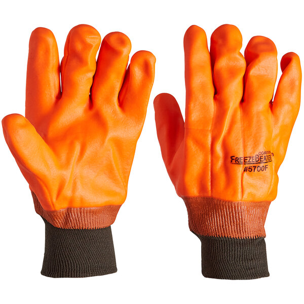 GLOVES - ORANGE FOAM LINED