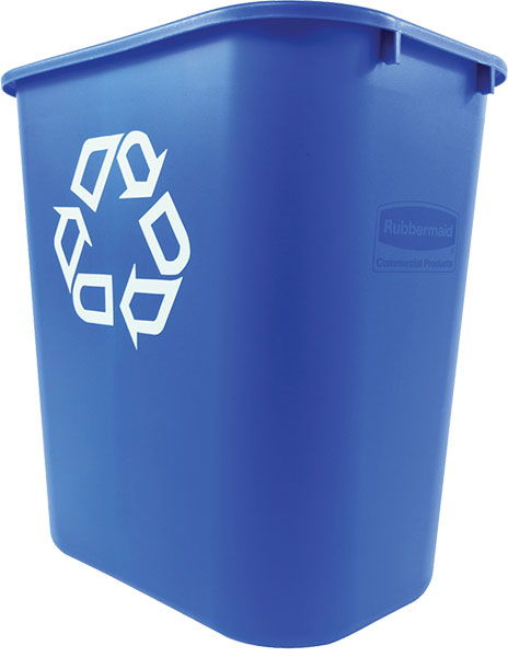 WASTEBASKET - 28 QT BLUE RECYCLE