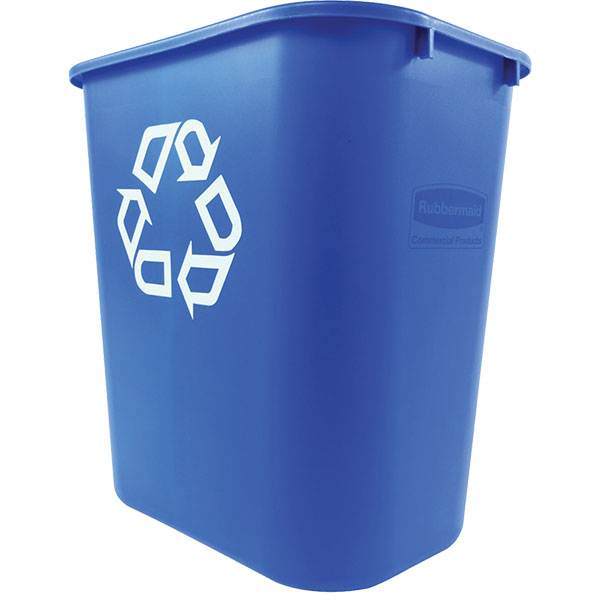 WASTEBASKET - 28 QT BLUE RECYCLE