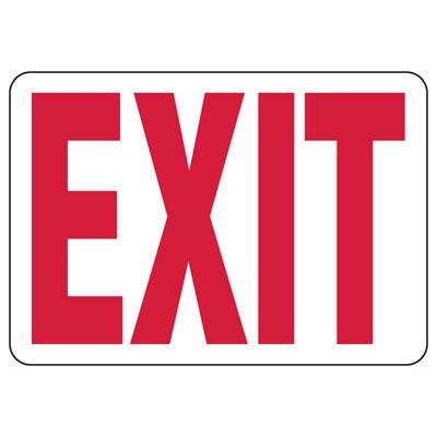 SIGN - EXIT NYC PHOSPHORESCENT 9 X 10 METAL