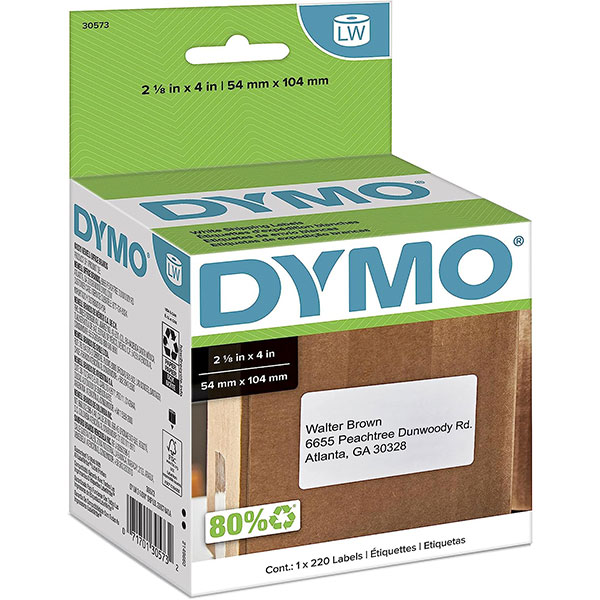 LABEL - DYMO WHITE 2-1/8 X 4"