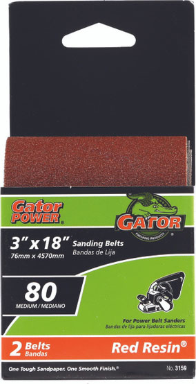 SANDING BELT - 3 X 18 #80 PK/2