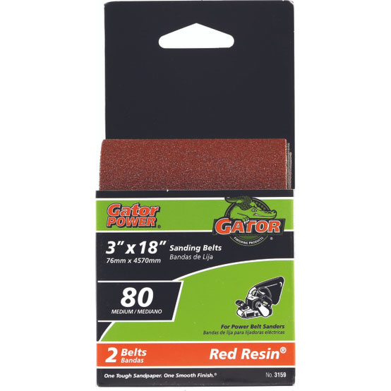 SANDING BELT - 3 X 18 #80 PK/2