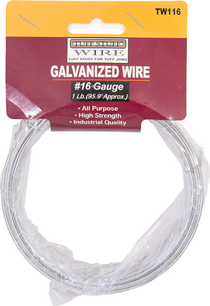 WIRE GALVANIZED - #16 GAUGE 1 LB.