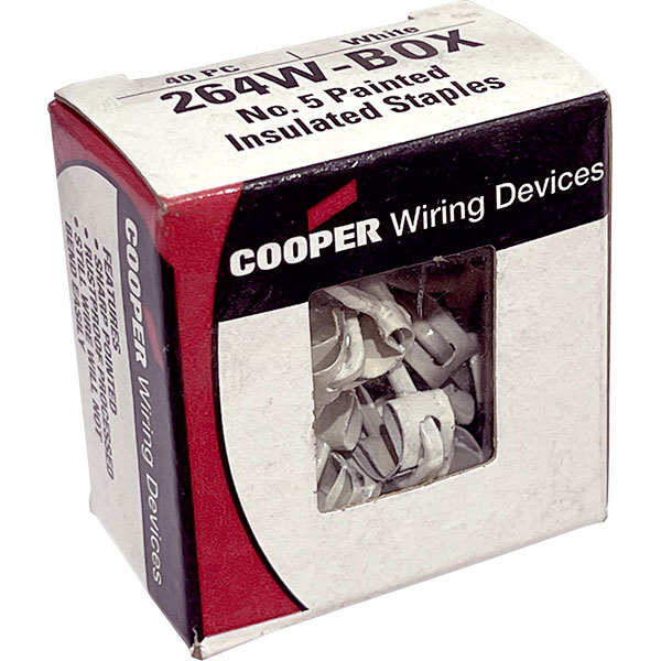 STAPLES - WHITE INSULATED 40/PK