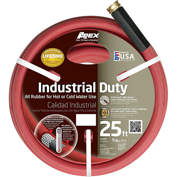 HOSE - RED 25' x 5/8" RUBBER 