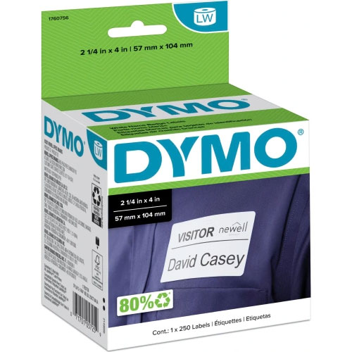 LABEL - DYMO VISITOR 2-1/4 X 4"