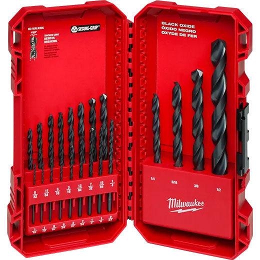 DRILL BIT SET - MILWAUKEE OXIDE 21 PC