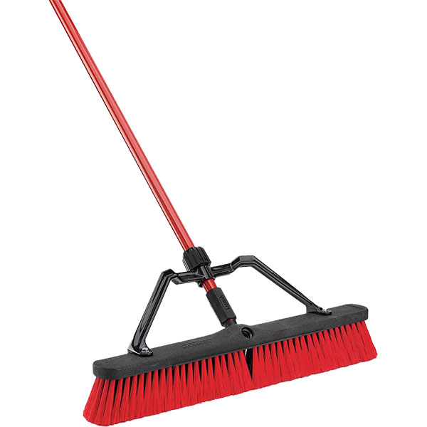 BROOM - 24" PUSH HD IN/OUT W/HANDLE