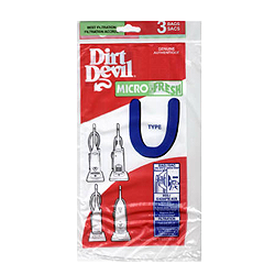 VACUUM BAG - DIRT DEVIL TYPE U (3 PK.)