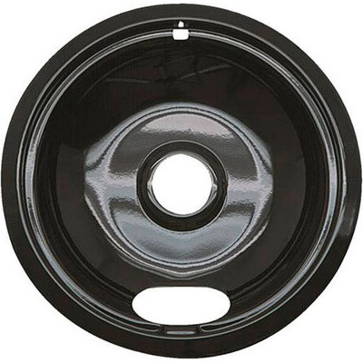 DRIP PAN - 8" BLACK PORCELAIN