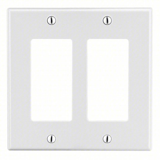 PLATE - DECORA 2 GANG METAL WHITE