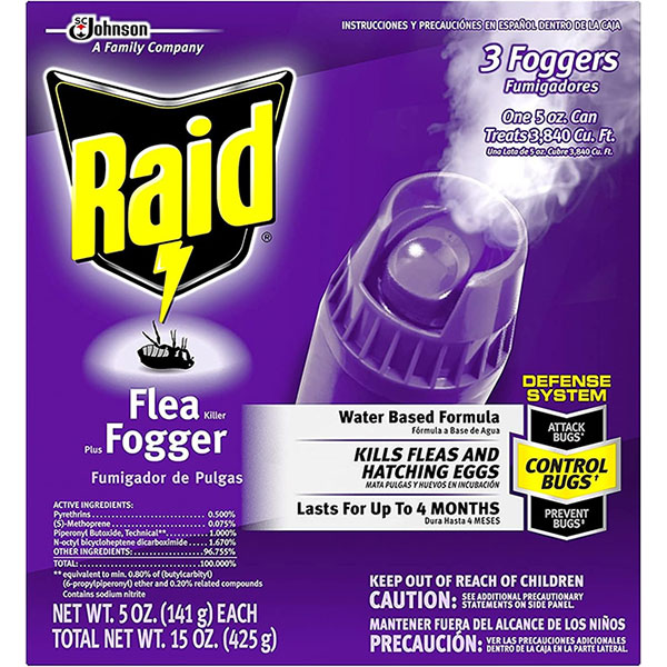 FLEA SPRAY - RAID FOGGER 5 OZ.