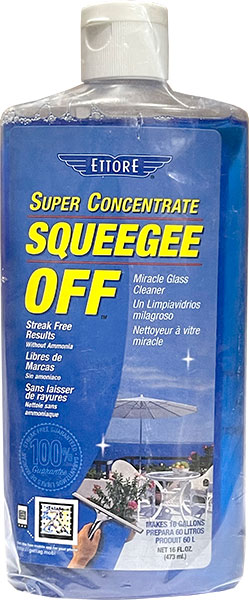 GLASS CLEANER - SQUEEGEE OFF