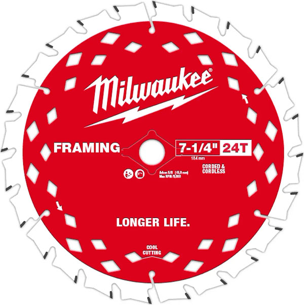 BLADE - WOOD 7-1/4" 24T MILWAUKEE