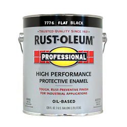 PAINT - RUSTOLEUM FLAT BLACK ENAMEL (1 GAL.)