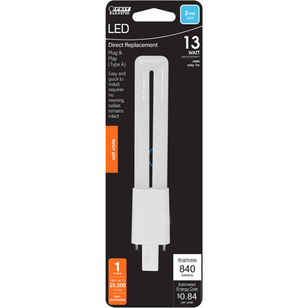 BULB - 13W LED PL13/827 2 PIN
