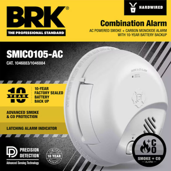 COMBO ALARM - 10 YR HARDWIRE BRK