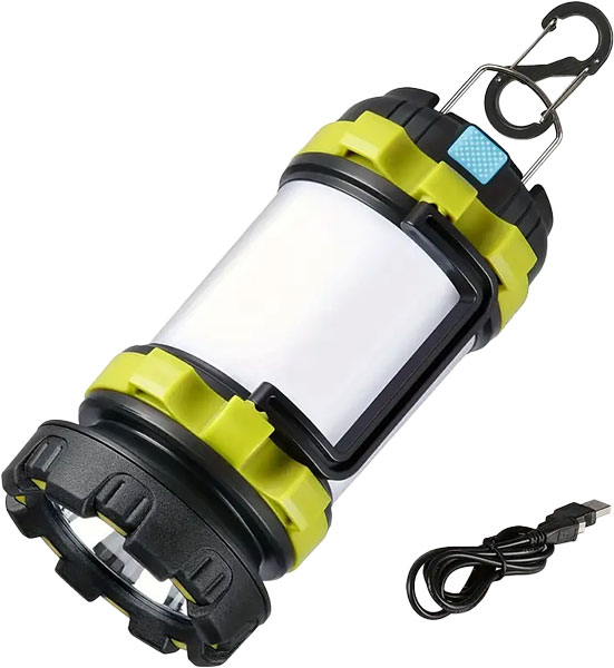 LANTERN - LED RECHARGABLE GREEN