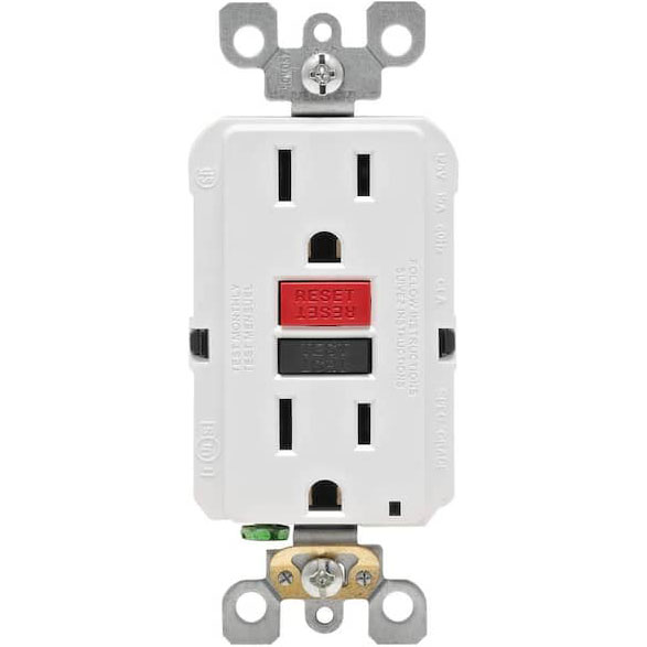 OUTLET - GFCI WHT 15A SLIM 4/PK
