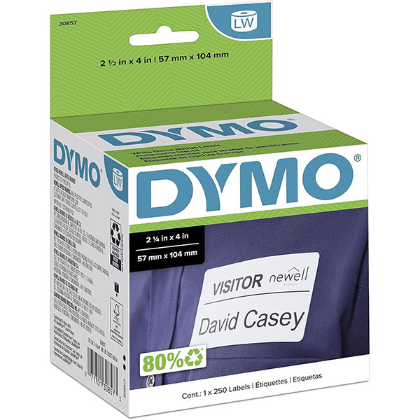 LABEL - DYMO WHITE 2-1/4 X 4"