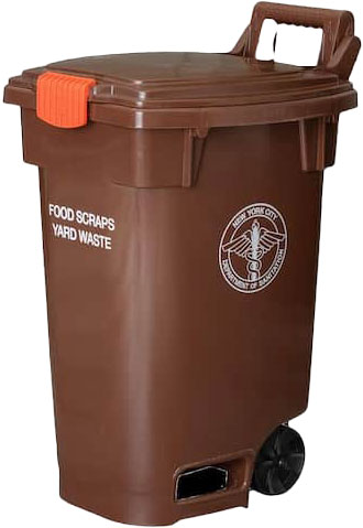 GARB CAN - 13 GAL. COMPOST BROWN
