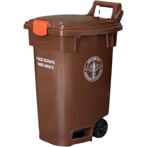 GARB CAN - 13 GAL. COMPOST BROWN