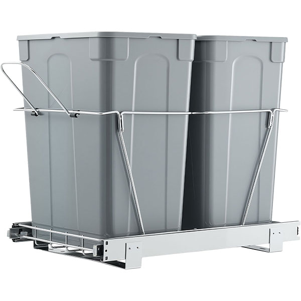 TRASH CAN - DBL PULLOUT SC