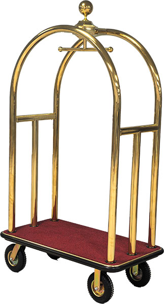 BELLMAN CART - ROUND TOP BRASS
