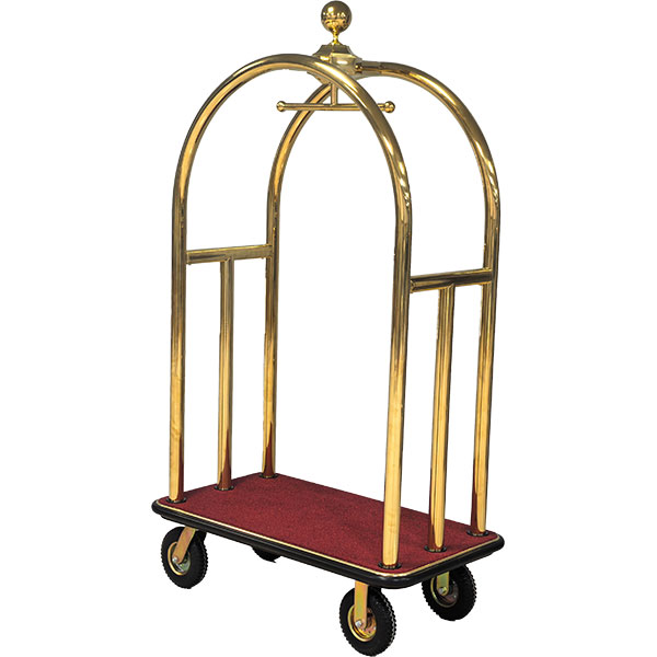 BELLMAN CART - ROUND TOP BRASS