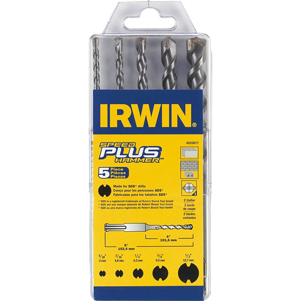 DRILL BIT SET - IRWIN SDS 5 PC