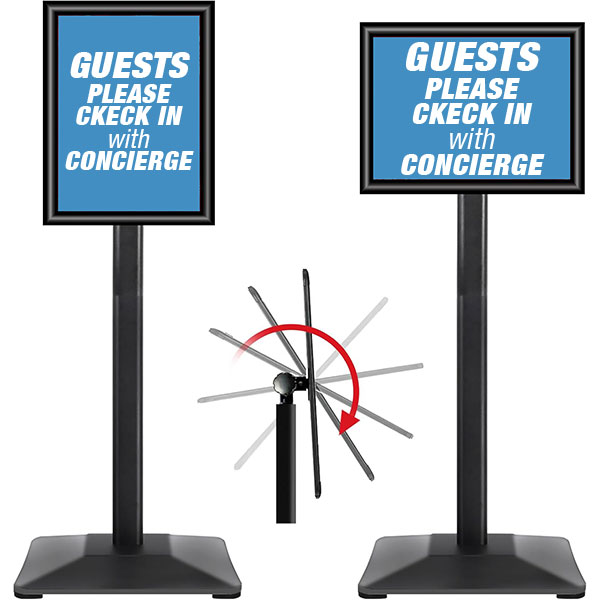 FLOOR STAND - 8-1/2" X 11" BLACK