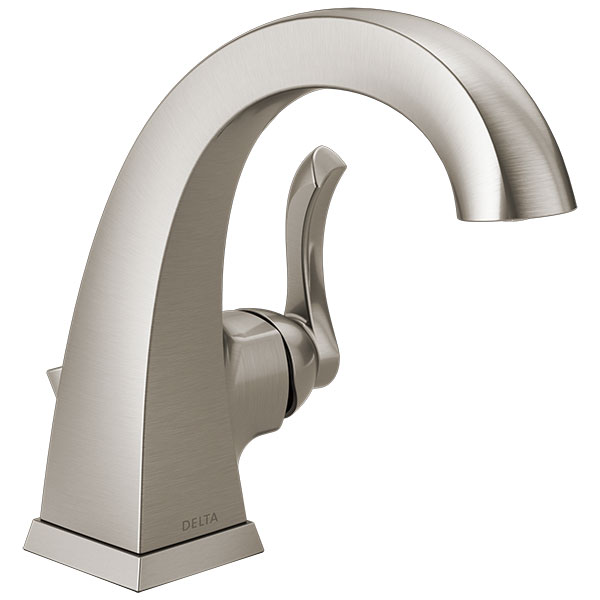 BATH FAUCET - DELTA SINGLE HANDLE BRUSHED NICKLE