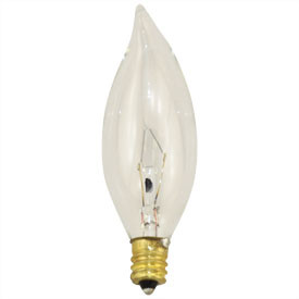 BULB - 60W CLEAR FLAME CANDLE