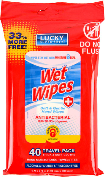 WIPES - ANTIBACTERIAL 40/PACK