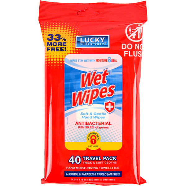 WIPES - ANTIBACTERIAL 40/PACK