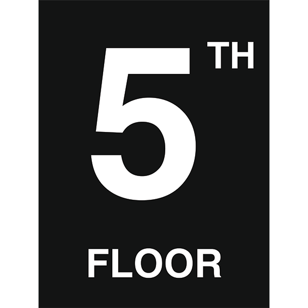 SIGN - 5TH FLOOR 4.5" X 6" B/W