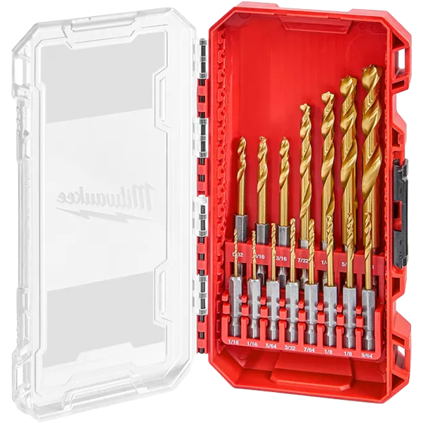 DRILL BIT SET - MILWAUKEE TITANIUM 15PC