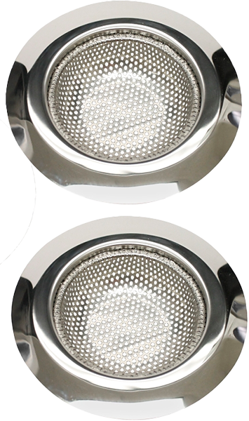 SINK STRAINER - 4-1/2" S/S 2PK