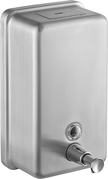 SOAP DISPENSER - STAINLESS STEEL VERTICAL WALL